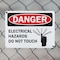 Signmission Electrical Hazards Do Not Touch Danger Sign, Plastic, 10in W x 7in L, 2PK OS-2PACK-DS-P-710-L-19342 - alternate 7